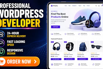 do wordpress online page, ecommerce webseite store and landing page as developer