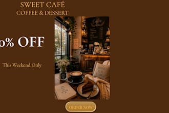 design eye catching food and restaurant social media posts