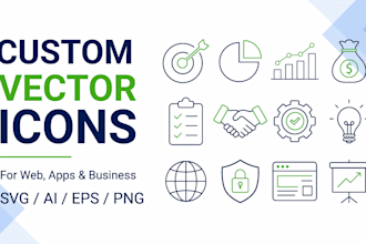 design professional custom vector icons