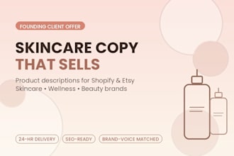 write skincare product descriptions that sell