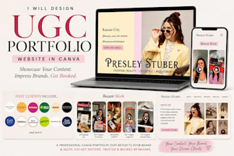 design a professional canva ugc portfolio website and media kit