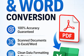 convert PDF to excel, word, or scanned documents accurately