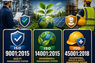 provide iso 9001 14001 45001   certification support