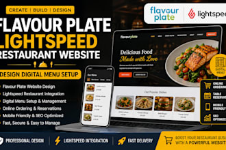 build flavour plate lightspeed restaurant website design digital menu setup