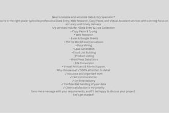 do data entry, data mining, and typing