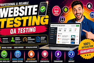 manual QA testing for your saas or ecommerce website and report bugs