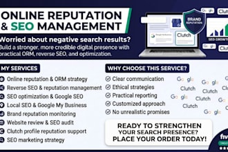 provide online reputation management ORM reverse SEO and reputation repai