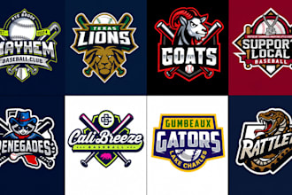 do modern baseball team jersey or sports club logo design and brand identity