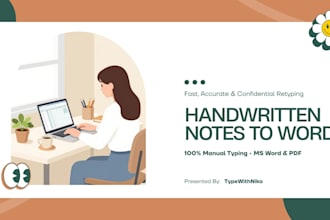 transcribe handwritten text to word or pdf