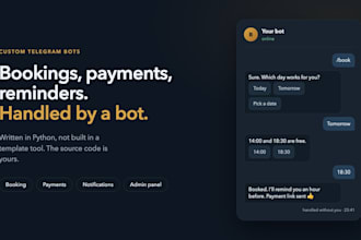 develop a custom telegram bot for your business