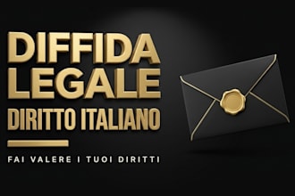 draft a formal legal demand letter diffida under italian law