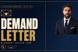 draft a formal legal demand letter diffida under italian law