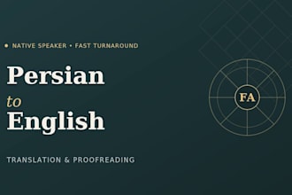 translate farsi or persian to english or english to farsi or persian