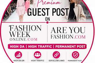 provide fashion backlinks from fashionweekonline and areyoufashion