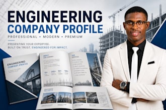 design a professional engineering company profile and portfolio