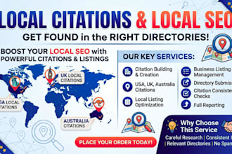 build local citations, USA local citations and local SEO citations