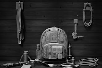 create game ready 3d props and environments  using maya and substance painter