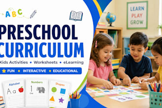 develop engaging preschool curriculum, kids activities and elearning content