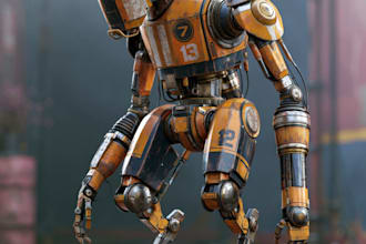 draw concept mocha robot for your project