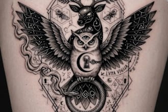 create custom tattoo artwork and illustrations