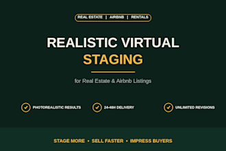 do realistic virtual staging for real estate and airbnb listings