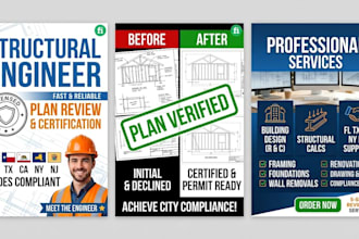 do fl tx ca ny nj review and stamp for structural engineer, calculation plan