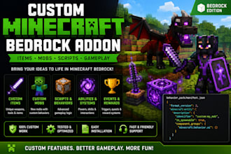 create a custom minecraft bedrock addon for your world