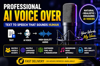 convert your text to natural sounding ai voice over audio