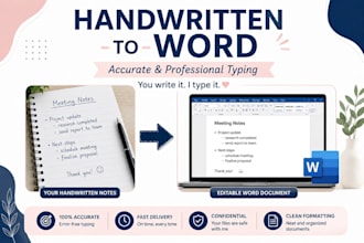 convert handwritten notes, images and PDF to word