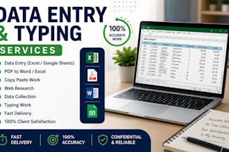 do fast and accurate data entry and typing work