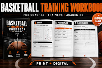 design basketball training workbook coaching manual and fitness workout planners