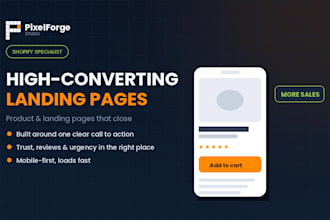 design a high converting shopify landing page or product page