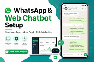 setup whatsapp and web chatbot for your business