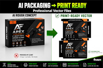convert ai generated packaging design into print ready vector files