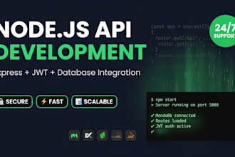 build a node js express rest API with jwt auth and database