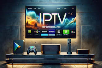 build branded iptv player like ibo pro, smarter pro, xciptv, vod app with panel
