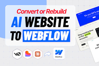 convert ai websites to webflow or be webflow developer