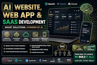 do ai website development, ai web application and ai saas software