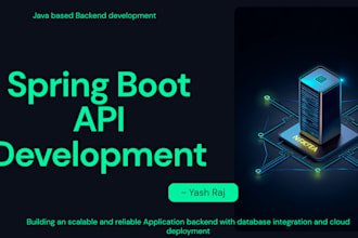 create and design java based API backend with spring boot