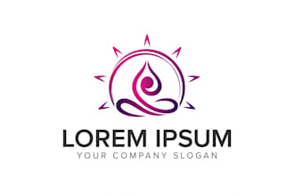 do modern fashion massage, yoga, spa, esthetics logo design