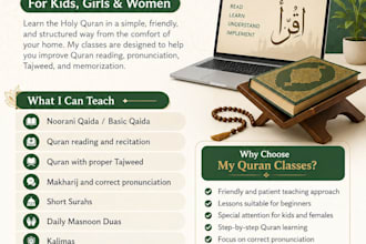 teach quran online to kids and females with tajweed