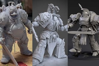 sculpt 3d warhammer, 3d miniature, 3d figurine, 3d tabletop dnd for 3d printing