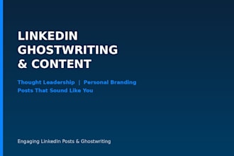 ghostwrite engaging linkedin posts and thought leadership content for you