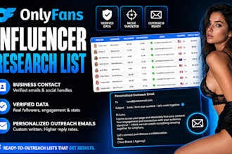 research onlyfans influencer leads for your agency