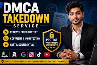 , send dmca takedown notices to remove leaked content