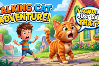 design eye catching cartoon youtube thumbnails for kids channel