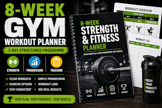 create a structured gym workout planner and progress tracker