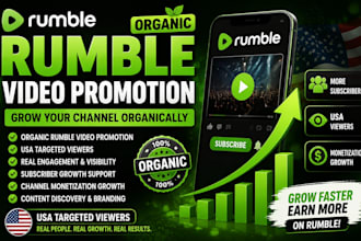 organic rumble video promotion rumble subscriber USA viewers monetization growth
