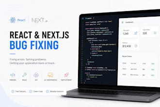 fix bugs and issues in your react or nextjs website
