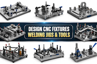 design cnc fixtures, welding jigs and manufacturing tools in solidworks